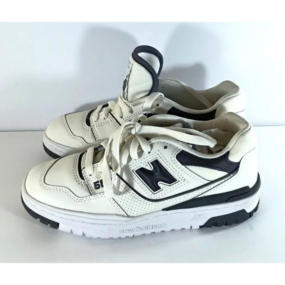 New Balance 550 Sea Salt Magnet BBW550BH Women 6.5 Wide NWT Leather Sneakers